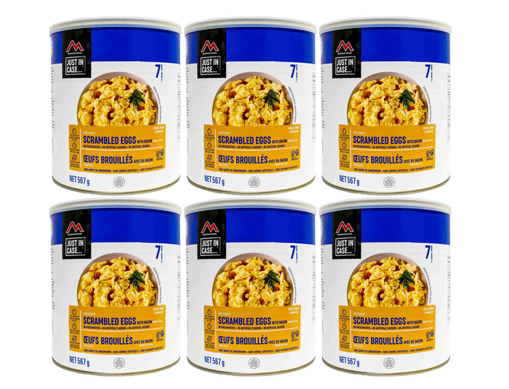 6 Cans  of Mountain House Scrambled Egg with Bacon