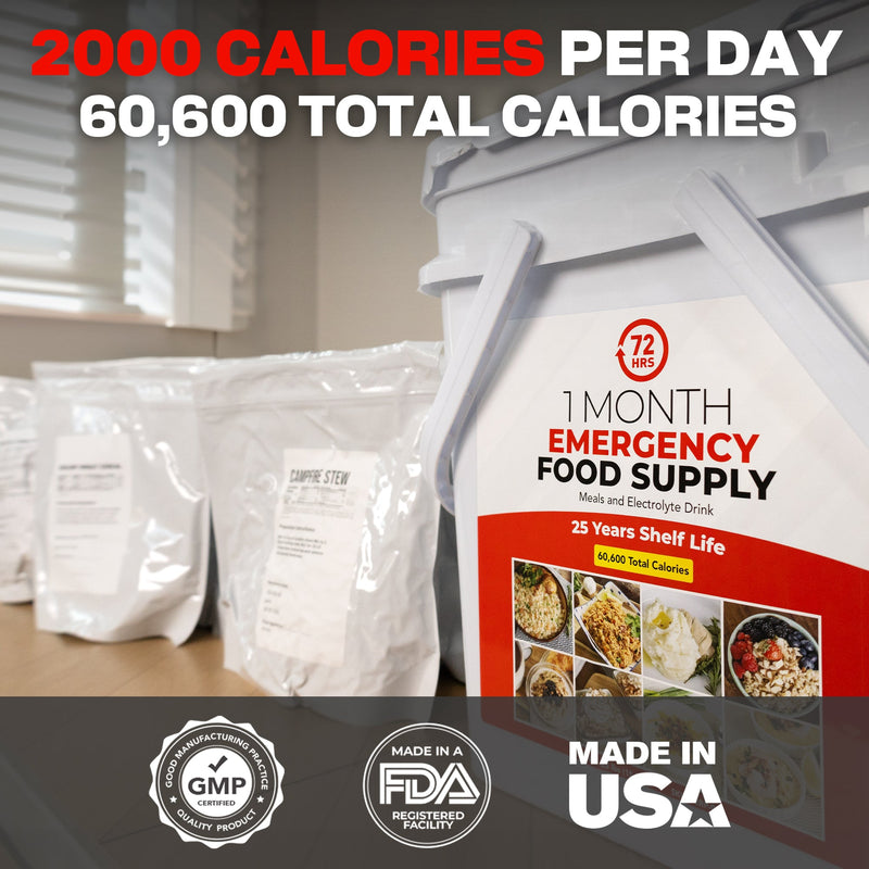 72HRS 30 Day (1 month) 2000 Calories per day Emergency Food Supply Survival Food Kit