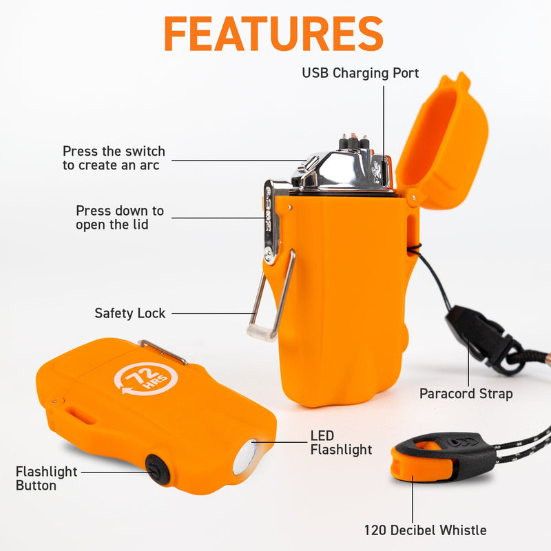 72HRS Electric Lighter - Orange