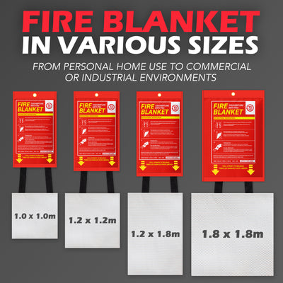 72HRS Fire Blanket, Medium, 1.0 m x 1.0 m - Meets ASTM-F1989-2005 Standards