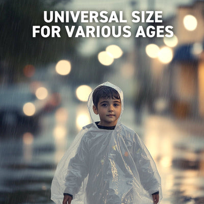 Disposable Hooded Rain Poncho