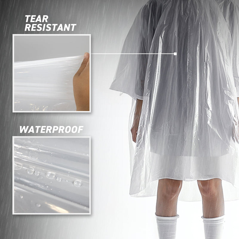 72HRS Disposable Hooded Rain Poncho (Kids)