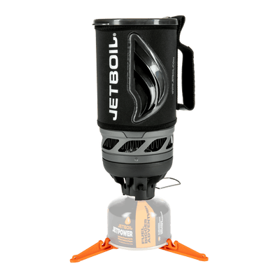 Jetboil Flash Carbon stove on stand
