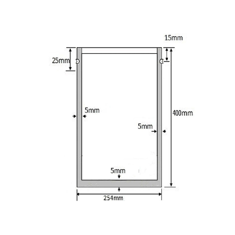 1 Gallon Mylar Bag (Open End) - 5.0 Mil (10" x 16")