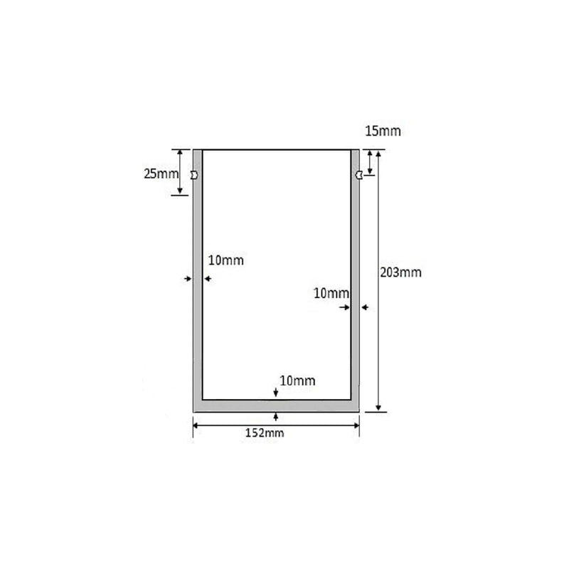 1 Quart Mylar Bag (Open End) - 5.0 Mil (6" x 10") dimensions