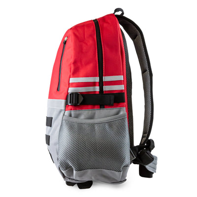 72HRS Red Deluxe Backpack side view