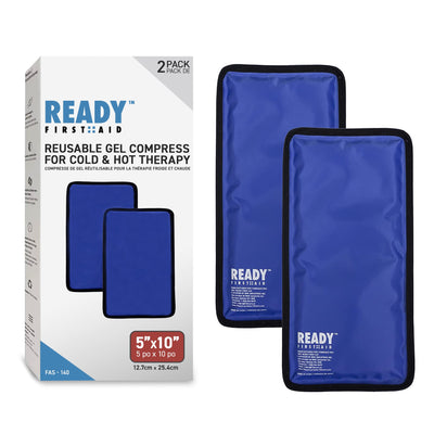 Ready First Aid Reusable Gel Cold & Hot Pack - 5" x 10", Pack of 2