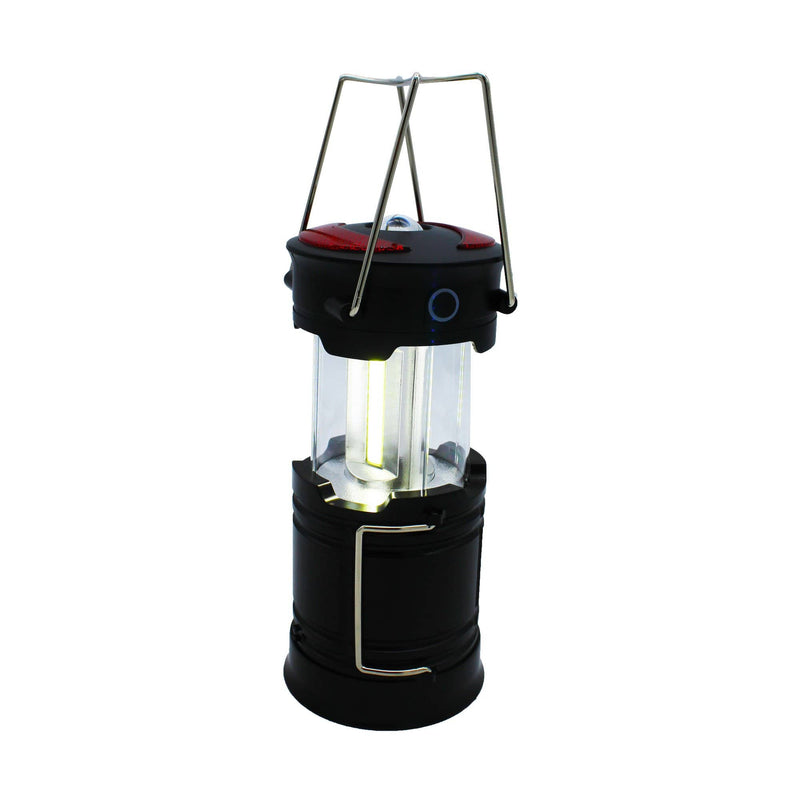 72HRS Collapsible Camping Lantern opened with light on