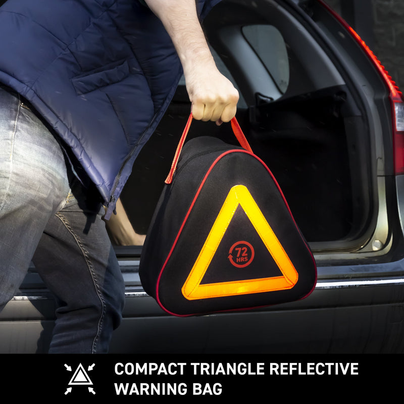 72HRS Triangle Roadside Emergency Kit compact triangle bag