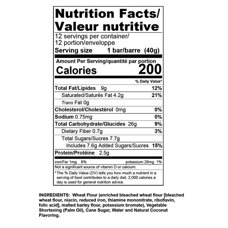 2400 Calorie Datrex nutritional facts with ingredients list