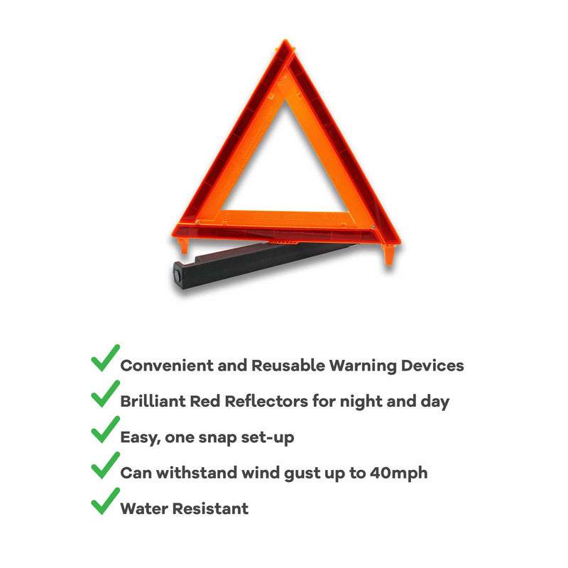 Auto Emergency Warning Safety Triangle - 1pc - Features