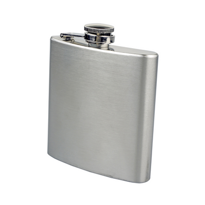 Stainless Steel 6oz Hip Flask front