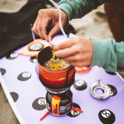 Jetboil MiniMo sunset cooking