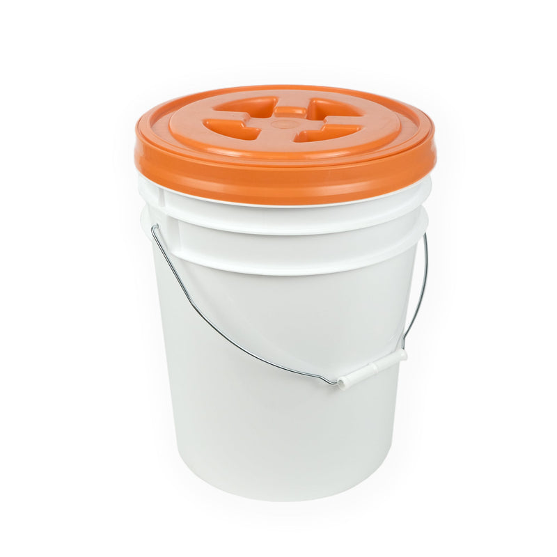 72HRS Dry Food Storage Container with 5 Gallon Bucket and Ready Seal Lid - Orange