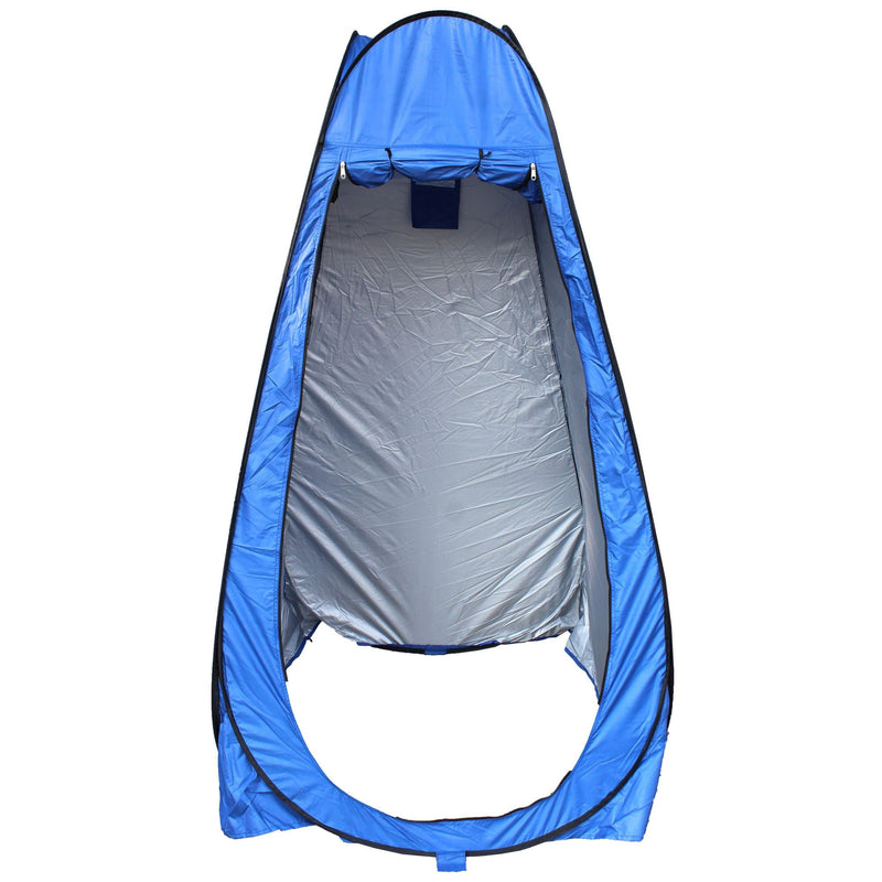 Pop-up Privacy Tent partly opened with screen rolled up