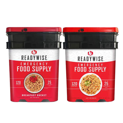ReadyWise 240 servings package with breakfast and entree buckets