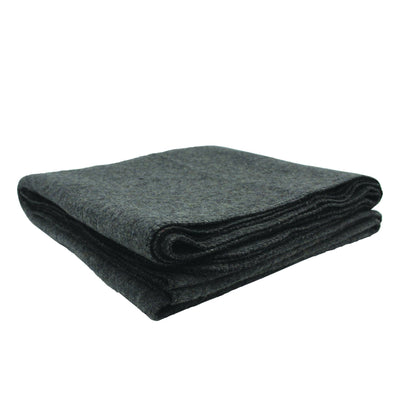 Wool Blanket (Gray Colour) (90% Wool), 66" x 90" - Ready First Aid™ folded angled view