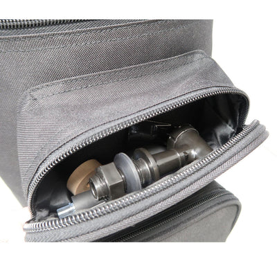 Berkey Tote Bag with pouch open and stainless steel spigot inside