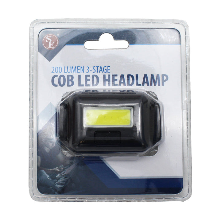 COB LED Headlamp - 200 Lumen / 3 Watt Energy Efficient front packaging