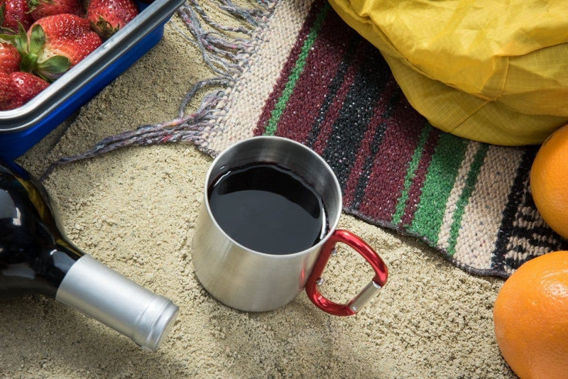 stainless steel camping mug 300ml full