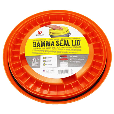 Gamma Seal Lid - Orange (3.5 to 7.9 Gallon Bucket) under