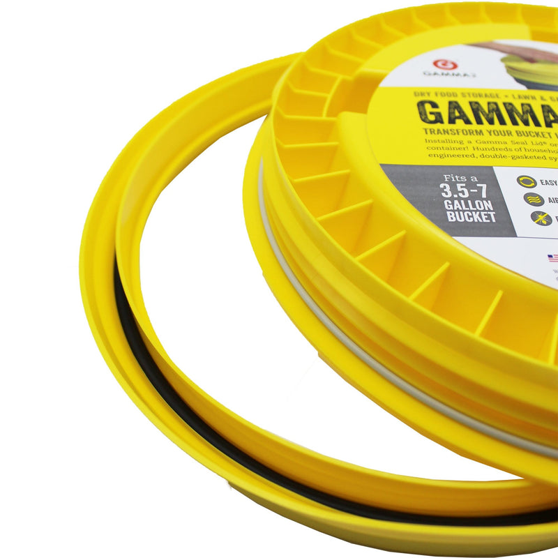 Gamma Seal Lid - Yellow (3.5 to 7.9 Gallon Bucket) zoomed on gasket