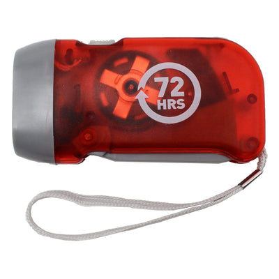 72HRS Dynamo LED hand crank emergency flashlight