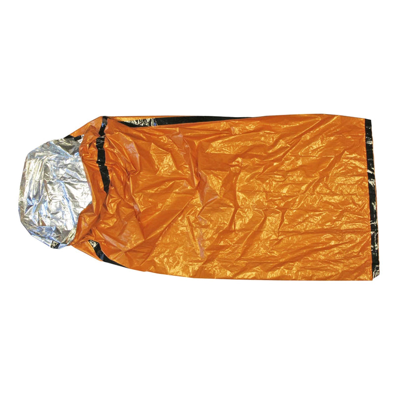 Orange Emergency Aluminized PE Heavy Duty Mylar Sleeping Bag side view