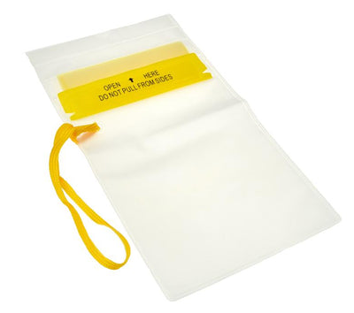 Waterproof Resealable Storage Pouch (5-Inch X 7 1/4-Inch) PVC Material angled view