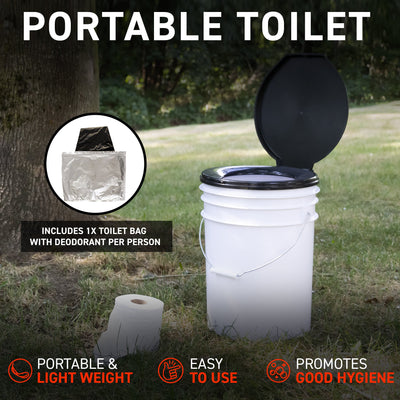72HRS portable toilet with toilet deodorant bag